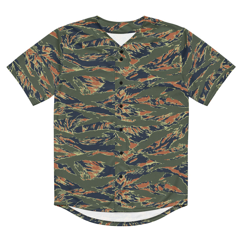 Tiger Stripe Volcanic Ember CAMO Unisex Baseball Jersey