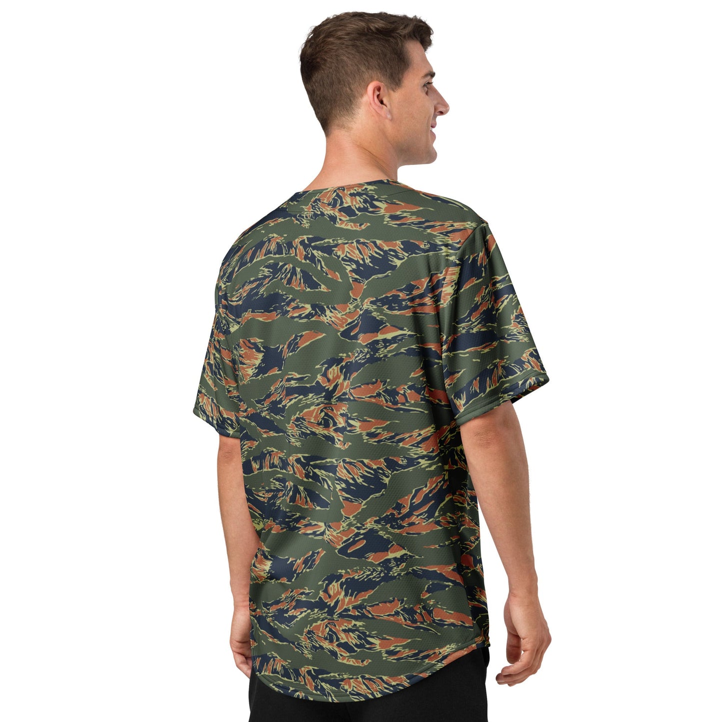 Equador Tiger Stripe Orange CAMO Unisex Baseball Jersey