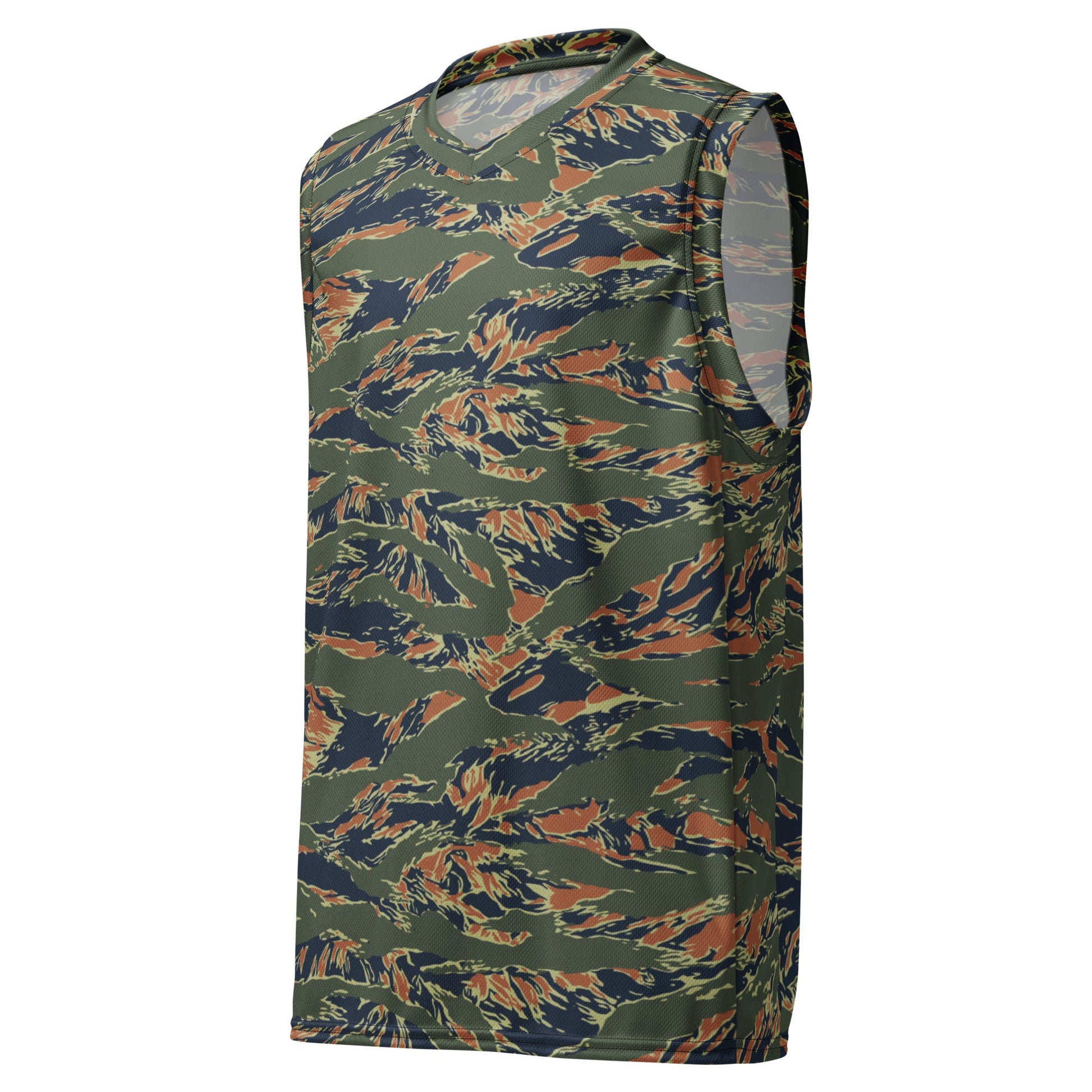 Equador Tiger Stripe Orange CAMO Unisex Basketball Jersey
