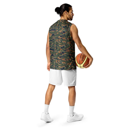 Equador Tiger Stripe Orange CAMO Unisex Basketball Jersey