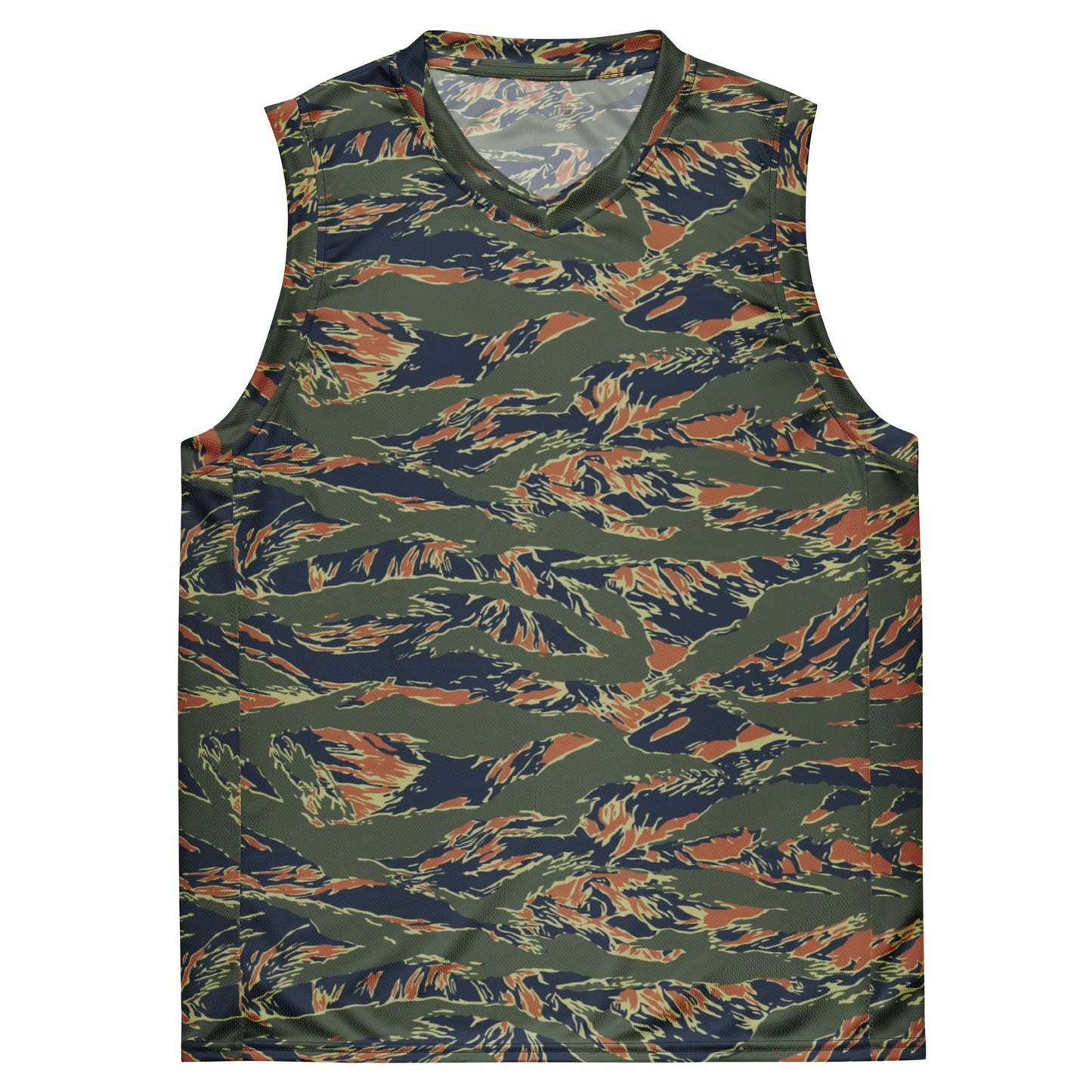 Equador Tiger Stripe Orange CAMO Unisex Basketball Jersey