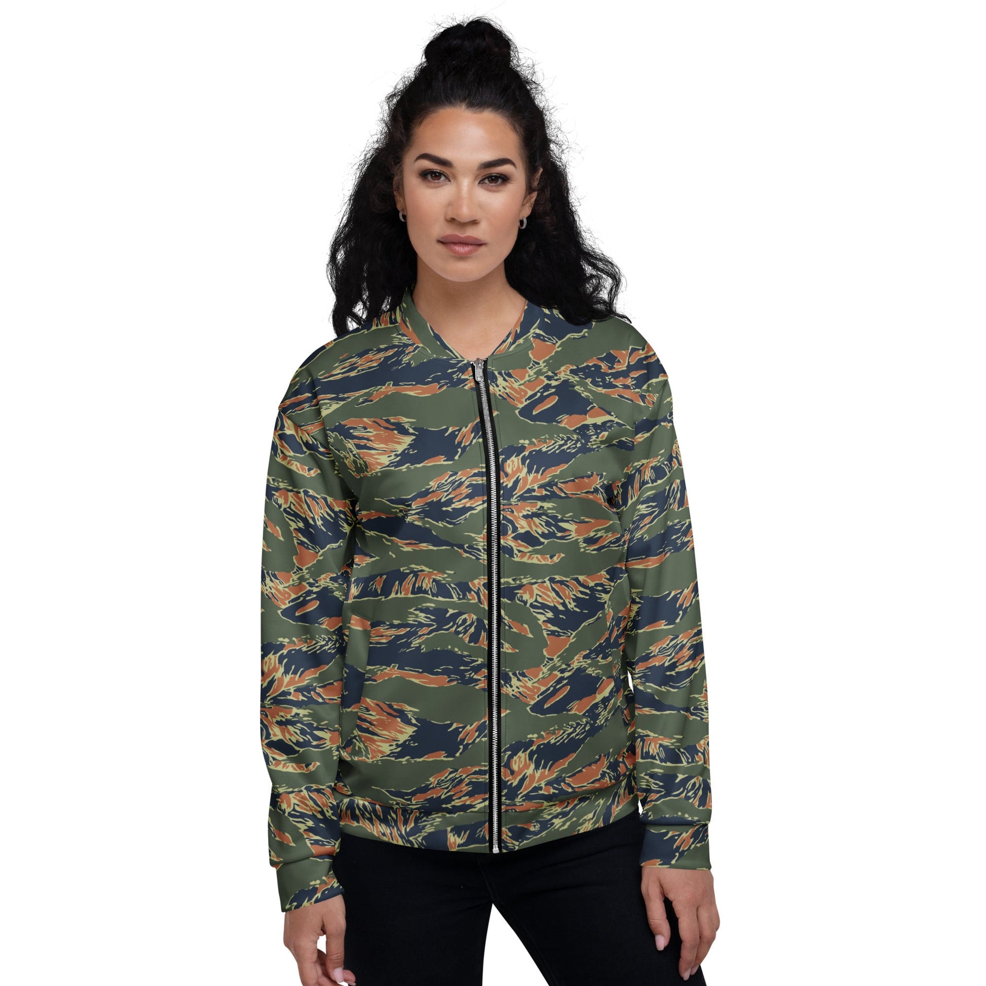 Equador Tiger Stripe Orange CAMO Unisex Bomber Jacket