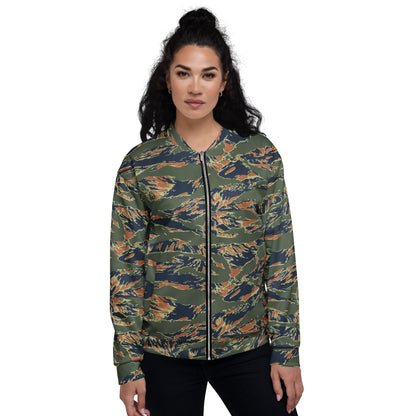 Equador Tiger Stripe Orange CAMO Unisex Bomber Jacket