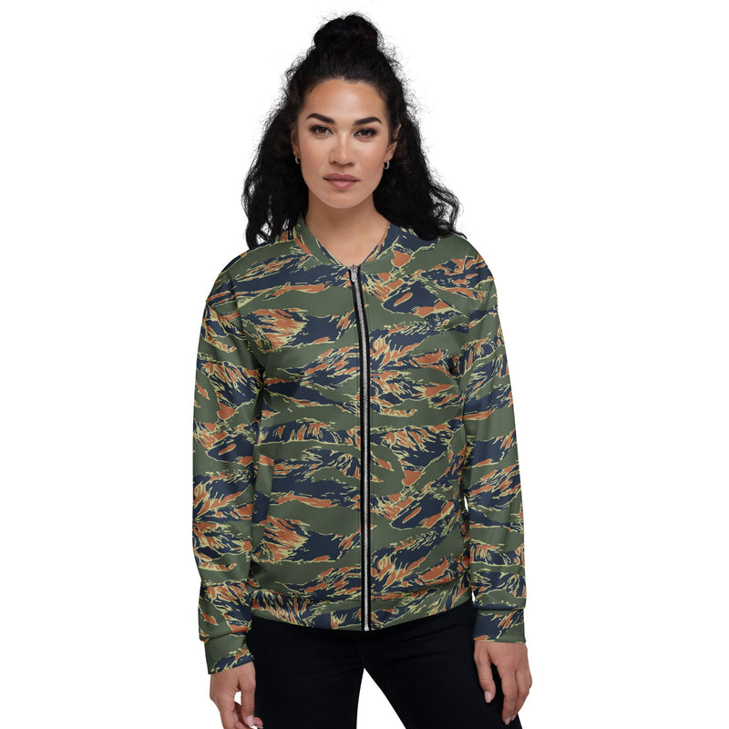 Tiger Stripe Volcanic Ember CAMO Unisex Bomber Jacket