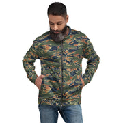 Tiger Stripe Volcanic Ember CAMO Unisex Bomber Jacket - XS