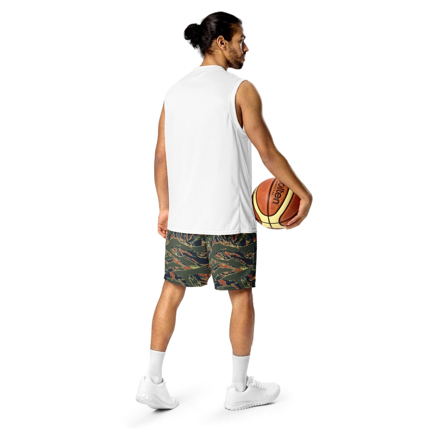 Equador Tiger Stripe Orange CAMO Unisex Mesh Shorts