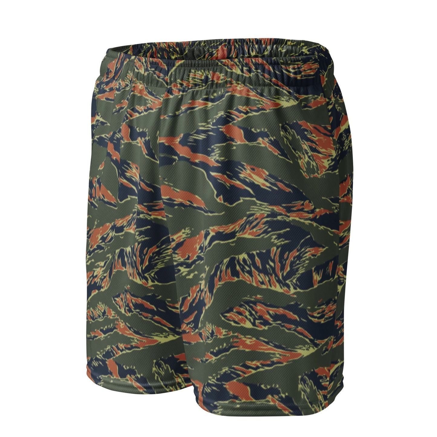 Equador Tiger Stripe Orange CAMO Unisex Mesh Shorts
