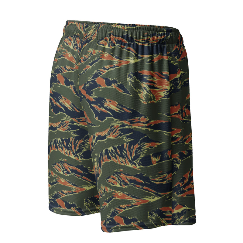 Tiger Stripe Volcanic Ember CAMO Unisex Mesh Shorts