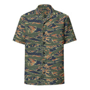 Tiger Stripe Volcanic Ember CAMO Unisex Short-Sleeve Button Shirt - Button-Up