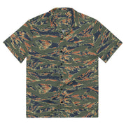 Tiger Stripe Volcanic Ember CAMO Unisex Short-Sleeve Button Shirt - Button-Up