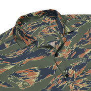 Tiger Stripe Volcanic Ember CAMO Unisex Short-Sleeve Button Shirt - Button-Up