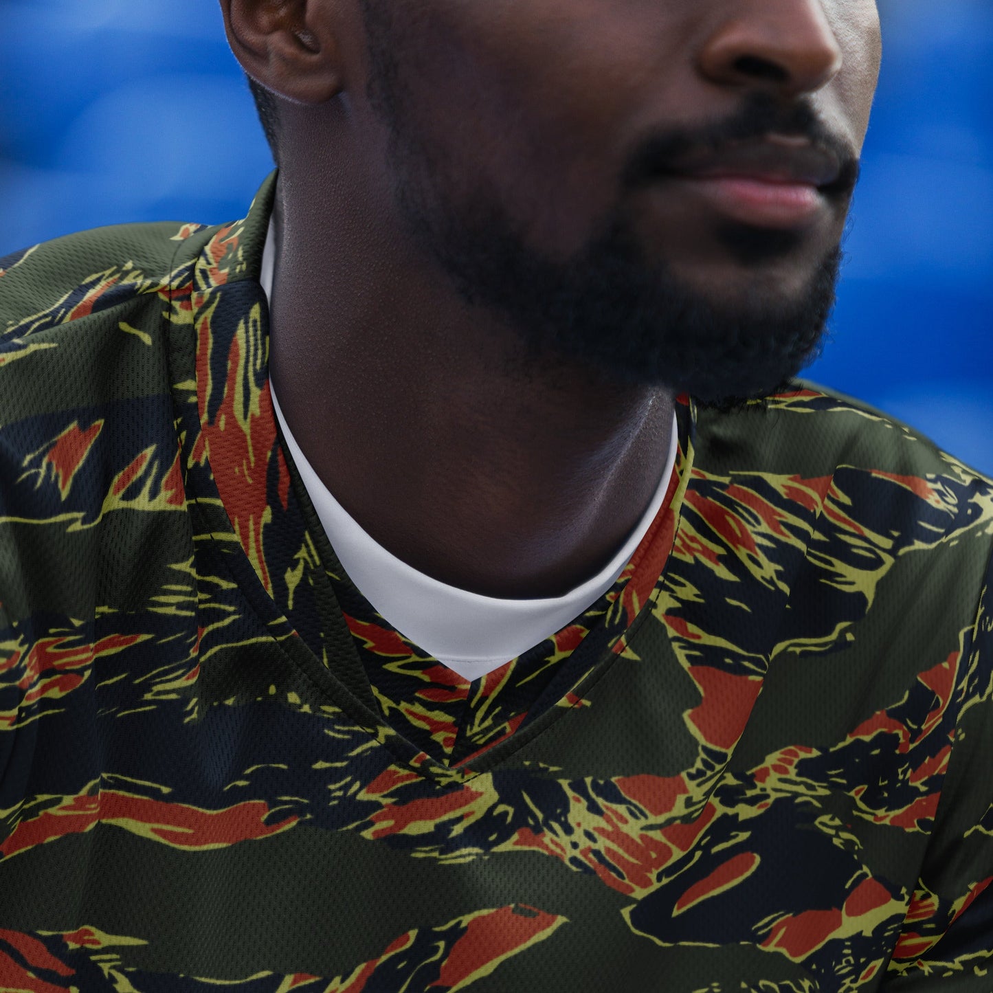 Equador Tiger Stripe Orange CAMO Unisex Sports Jersey