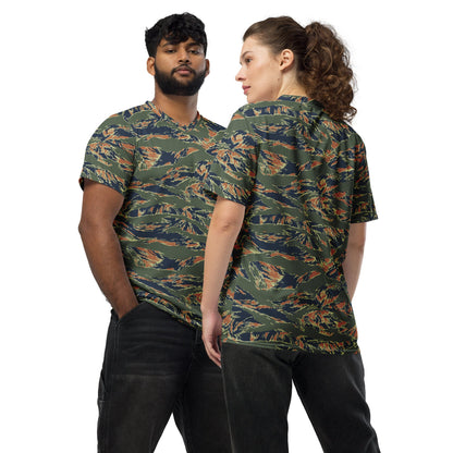 Equador Tiger Stripe Orange CAMO Unisex Sports Jersey - 2XS