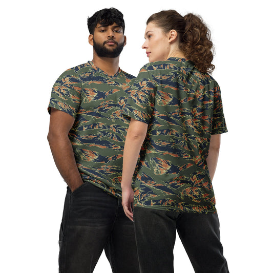 Equador Tiger Stripe Orange CAMO Unisex Sports Jersey - 2XS