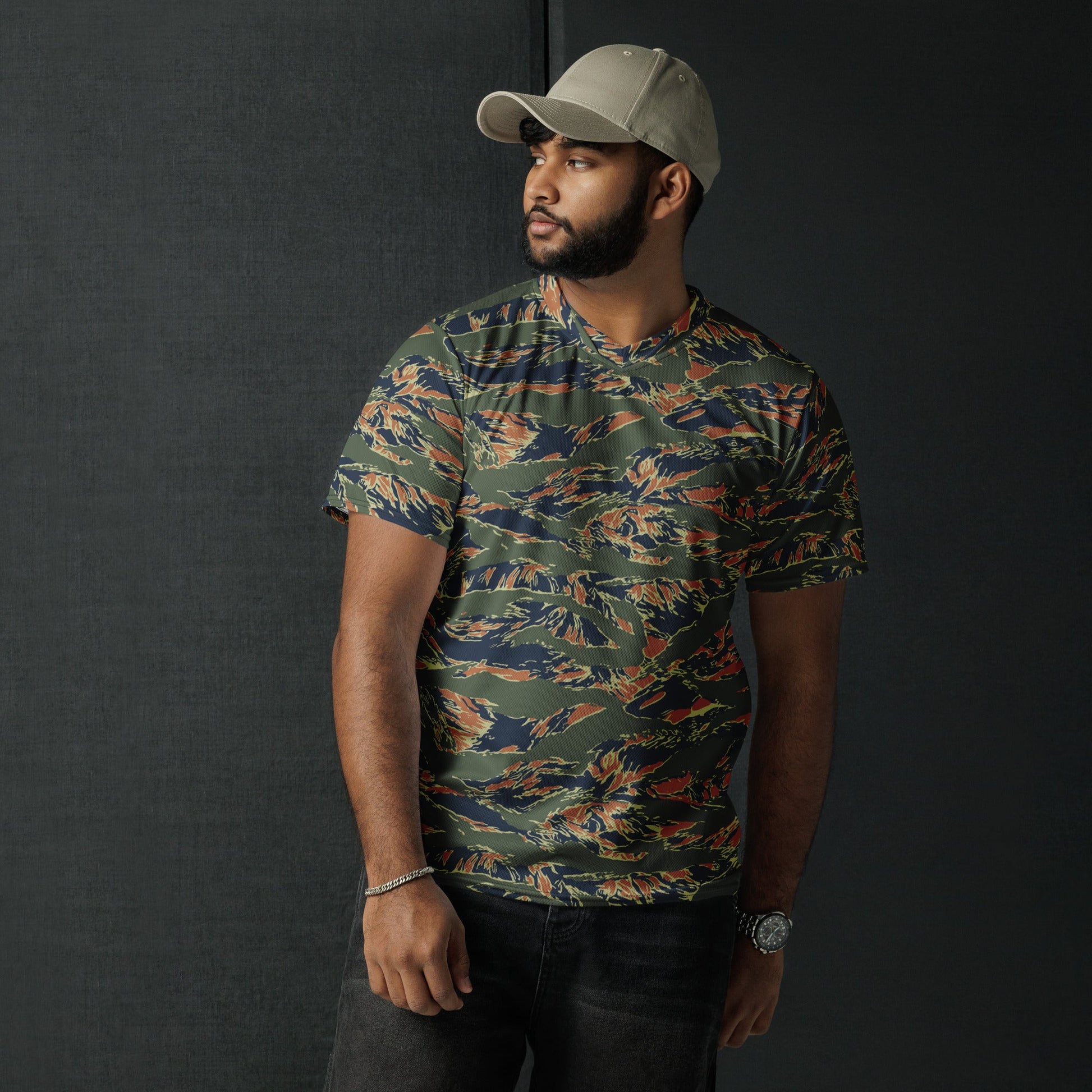 Equador Tiger Stripe Orange CAMO Unisex Sports Jersey