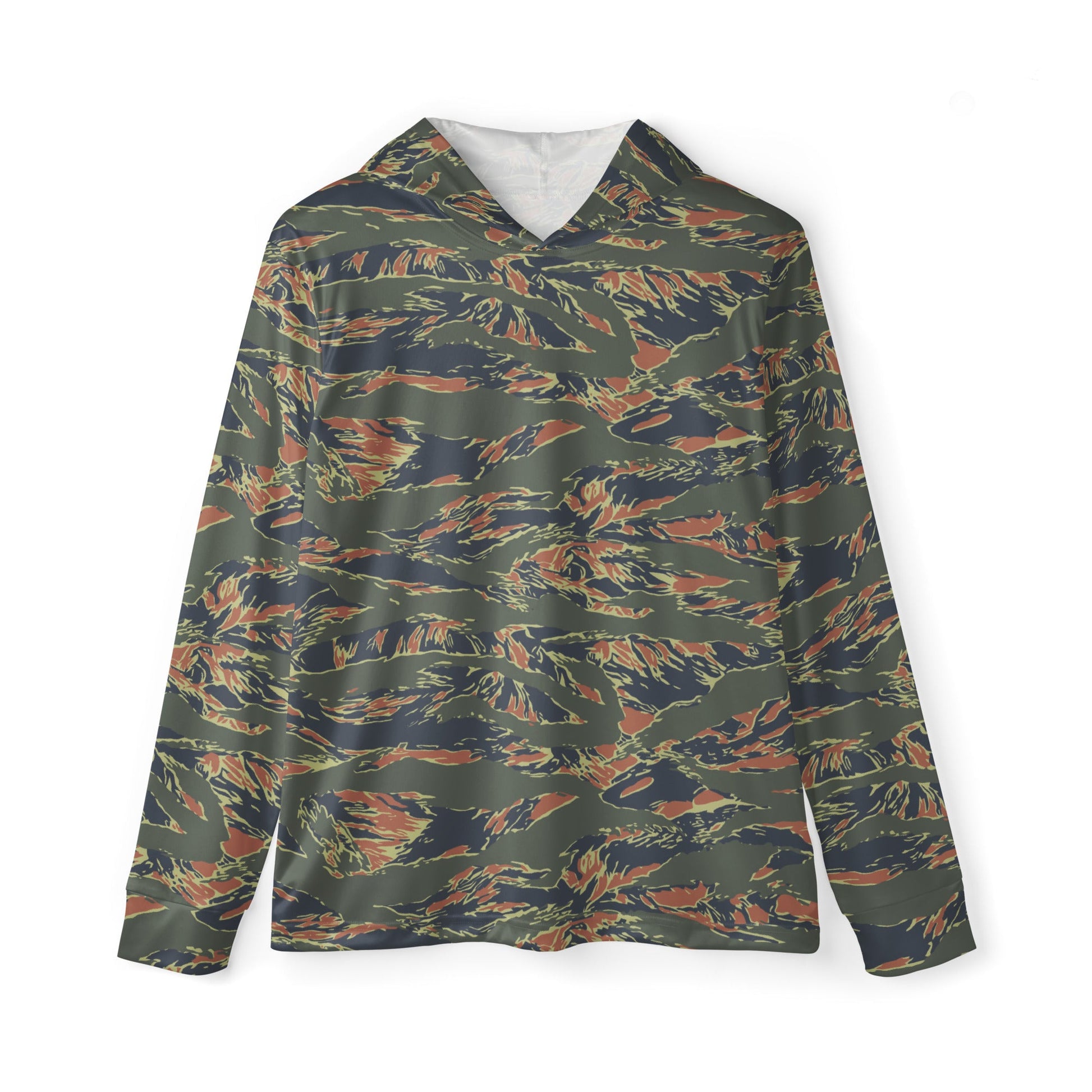Equador Tiger Stripe Orange CAMO Unisex Sports Warmup Hoodie - XS