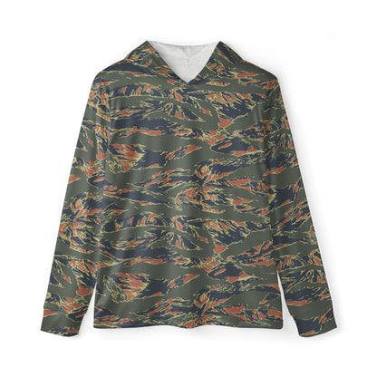 Equador Tiger Stripe Orange CAMO Unisex Sports Warmup Hoodie - XS