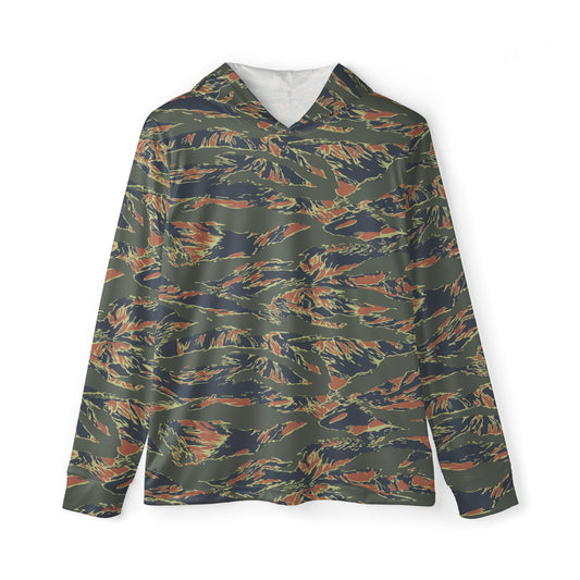 Equador Tiger Stripe Orange CAMO Unisex Sports Warmup Hoodie - XS