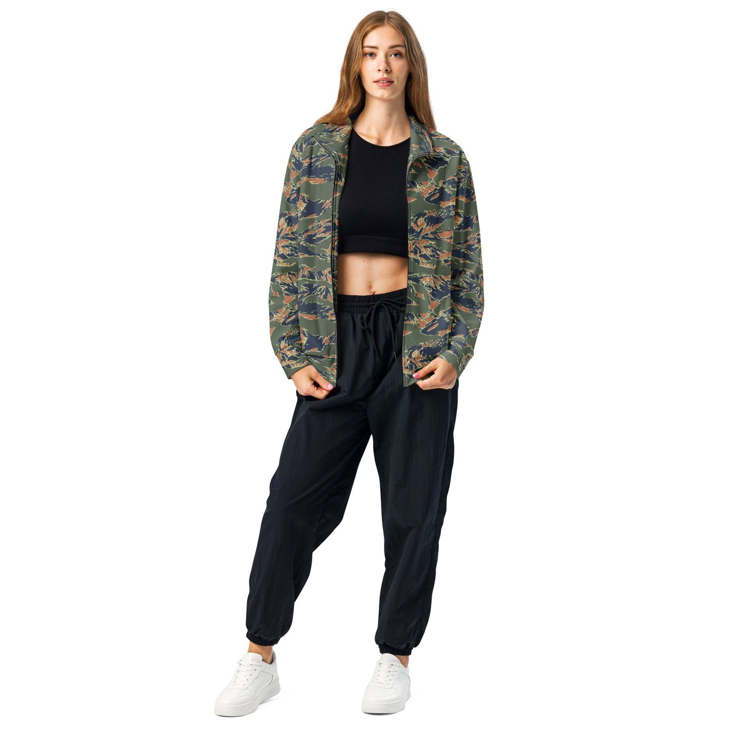 Equador Tiger Stripe Orange CAMO Unisex Track Jacket