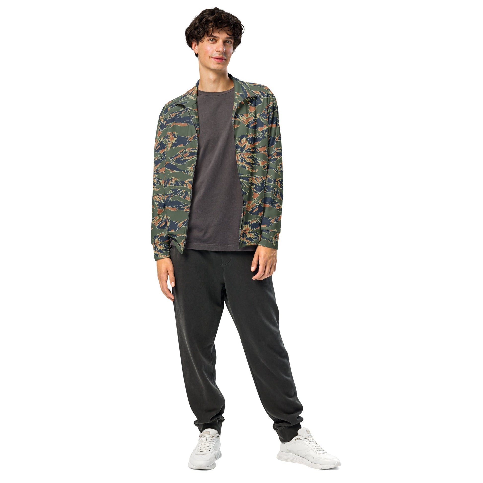 Equador Tiger Stripe Orange CAMO Unisex Track Jacket