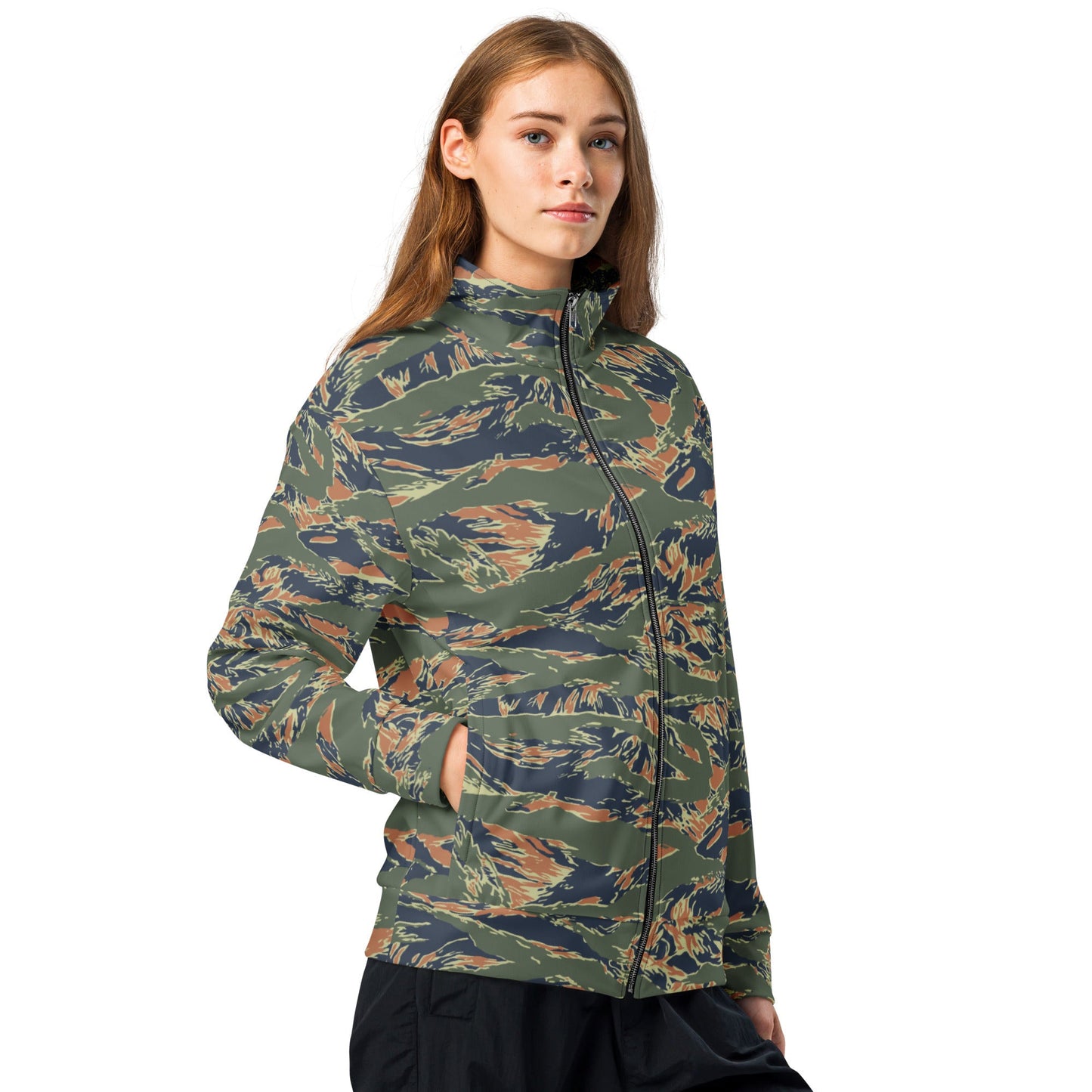 Equador Tiger Stripe Orange CAMO Unisex Track Jacket