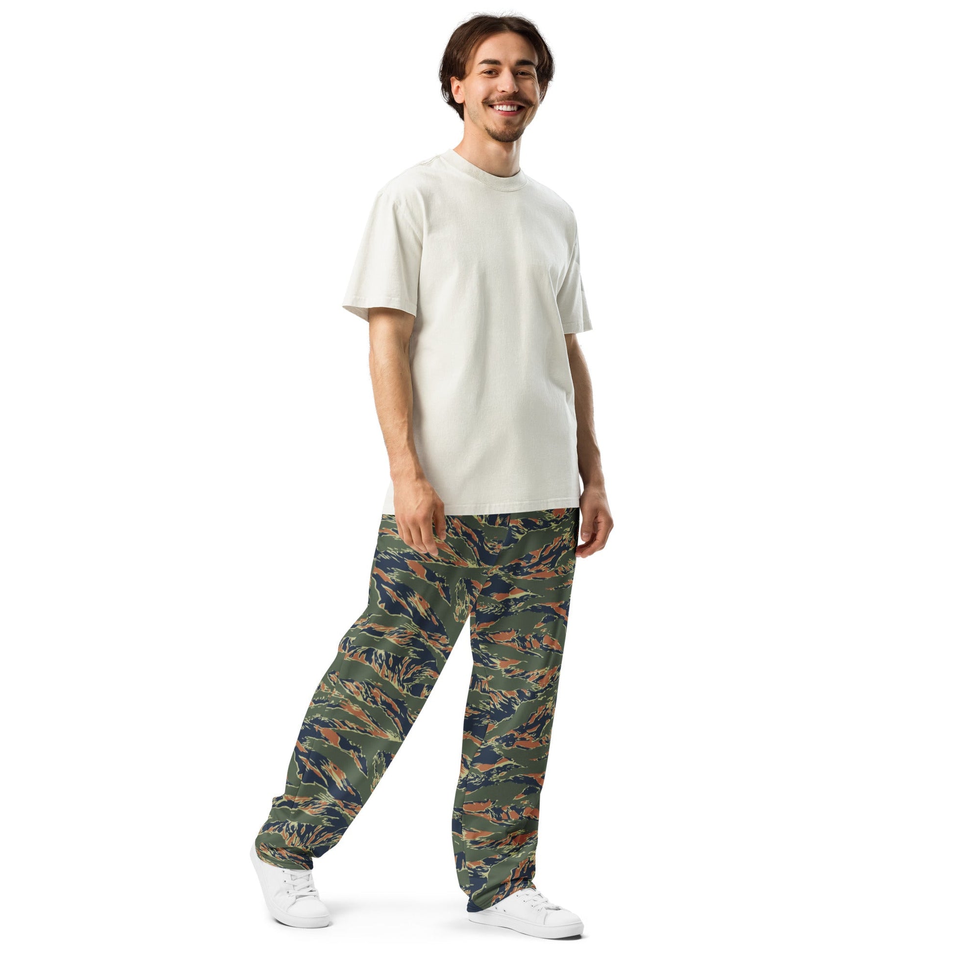 Equador Tiger Stripe Orange CAMO Unisex Wide-Leg Joggers