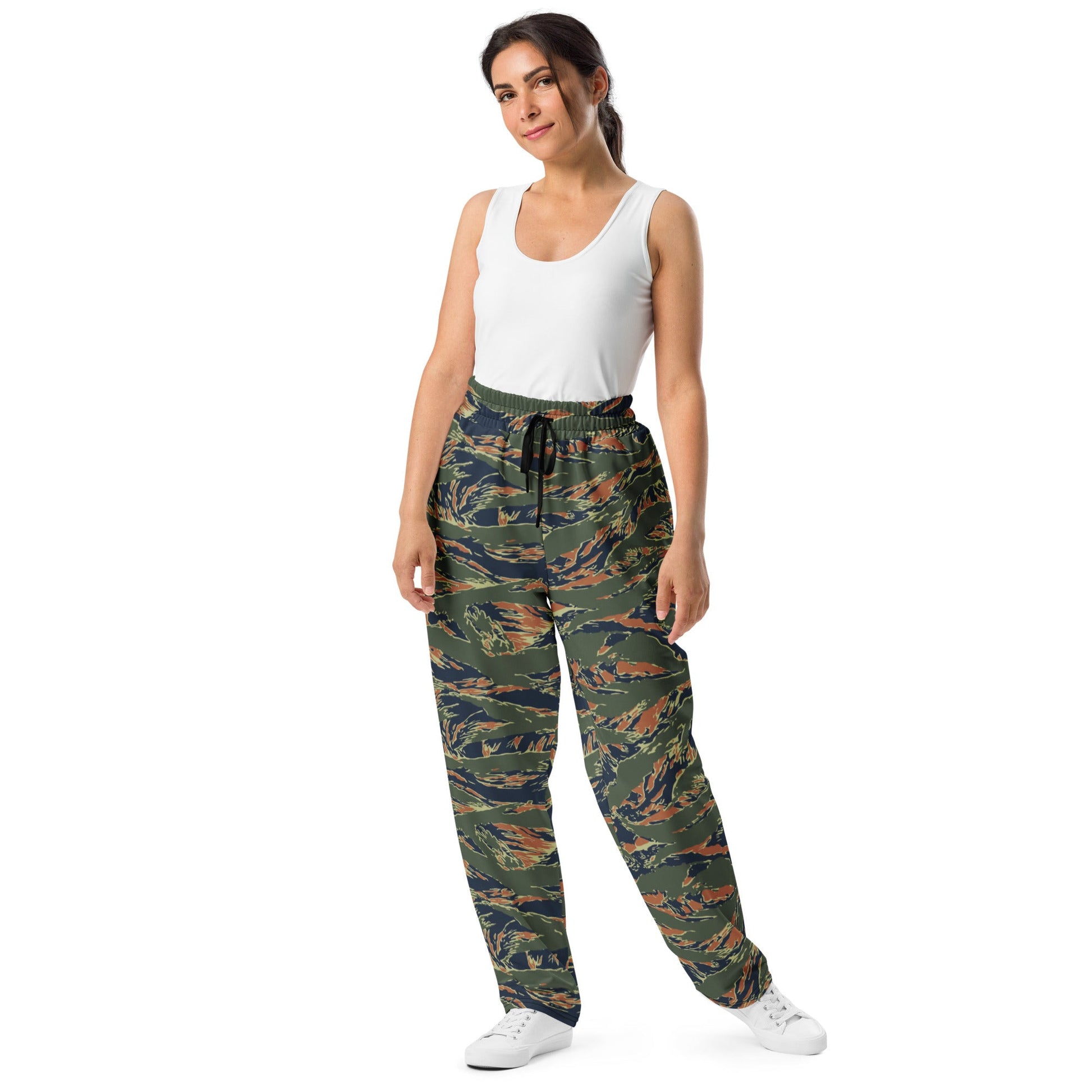 Equador Tiger Stripe Orange CAMO Unisex Wide-Leg Joggers