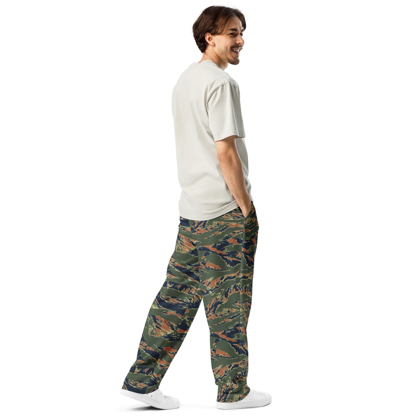 Equador Tiger Stripe Orange CAMO Unisex Wide-Leg Joggers
