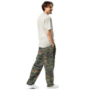 Tiger Stripe Volcanic Ember CAMO Unisex Wide-Leg Joggers