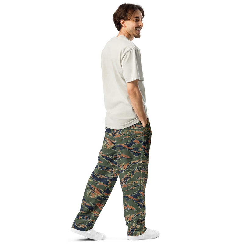 Tiger Stripe Volcanic Ember CAMO Unisex Wide-Leg Joggers