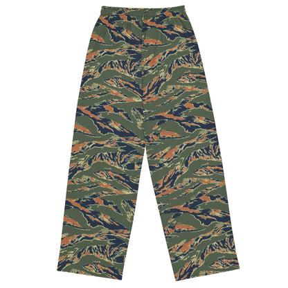 Equador Tiger Stripe Orange CAMO Unisex Wide-Leg Leisure Pants
