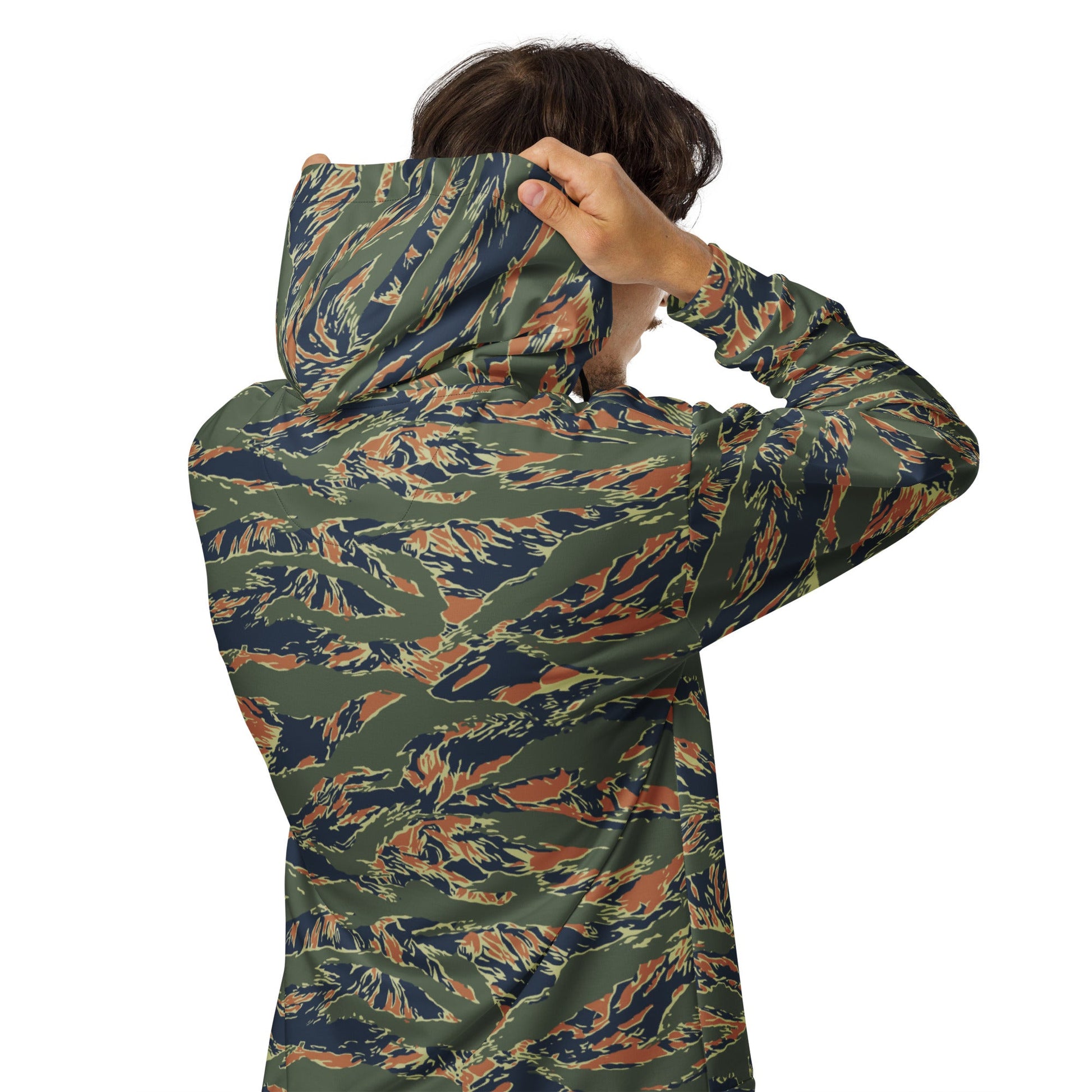 Equador Tiger Stripe Orange CAMO Unisex Zip Hoodie
