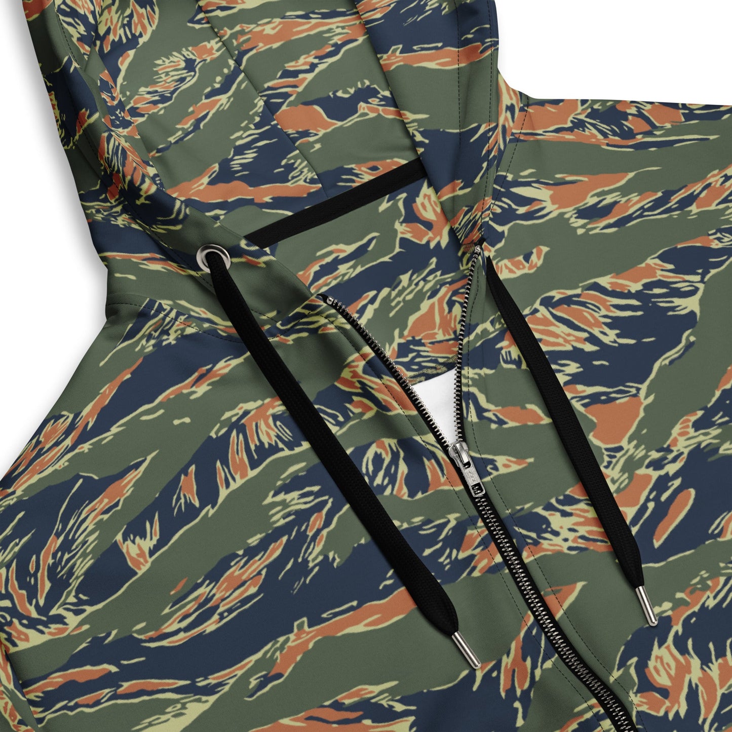 Equador Tiger Stripe Orange CAMO Unisex Zip Hoodie