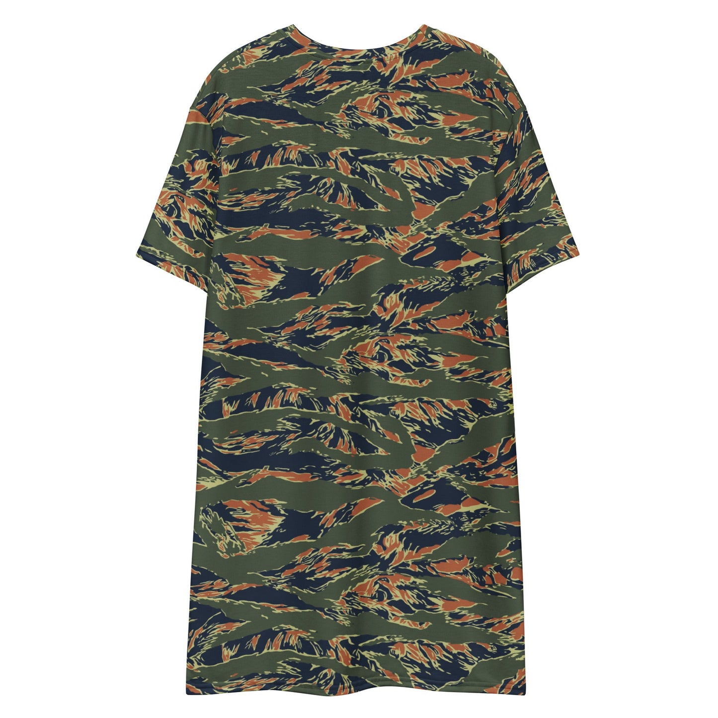 Equador Tiger Stripe Orange CAMO Womens T-Shirt Dress