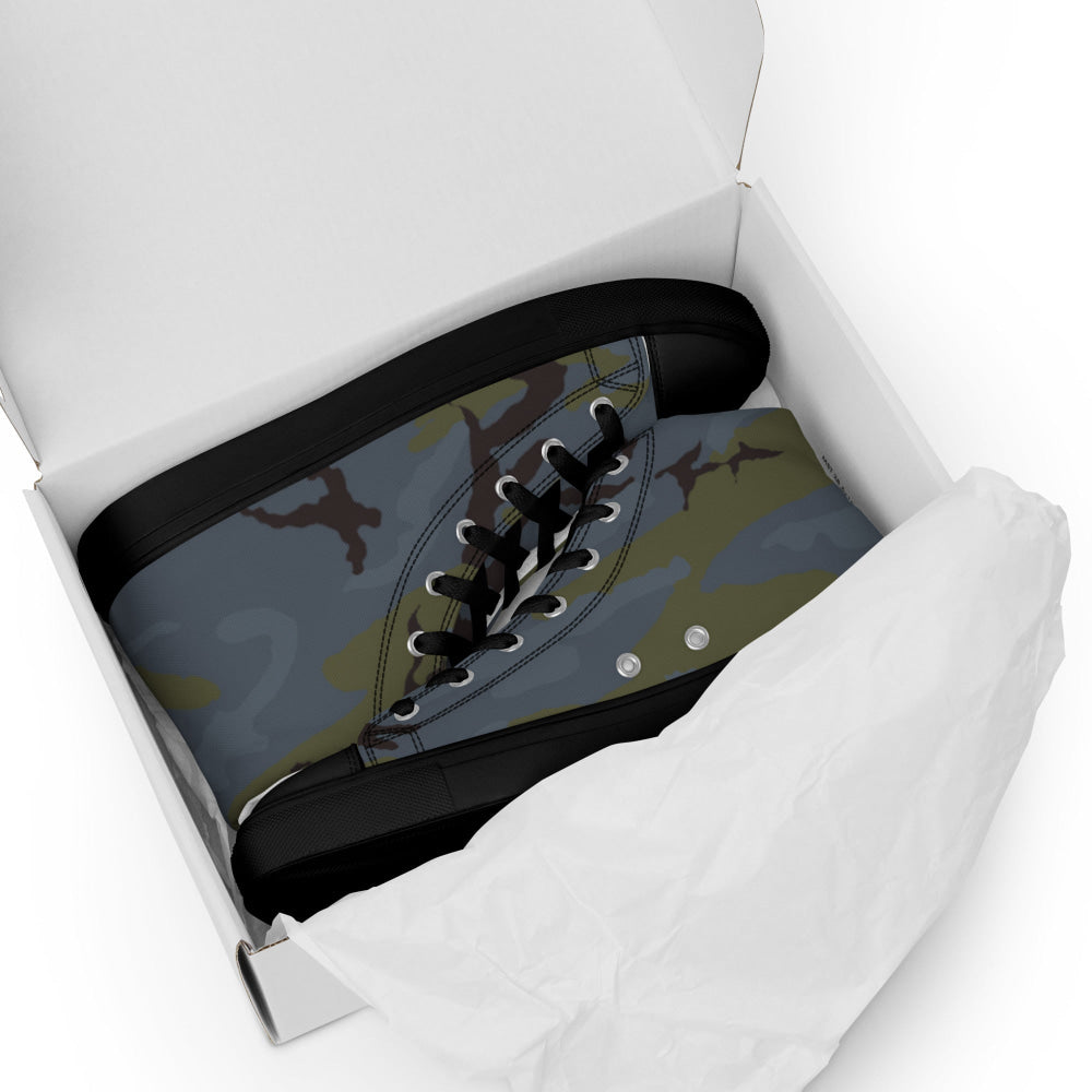 ERDL Black Forest CAMO Men’s high top canvas shoes - Mens High Top Canvas Shoes