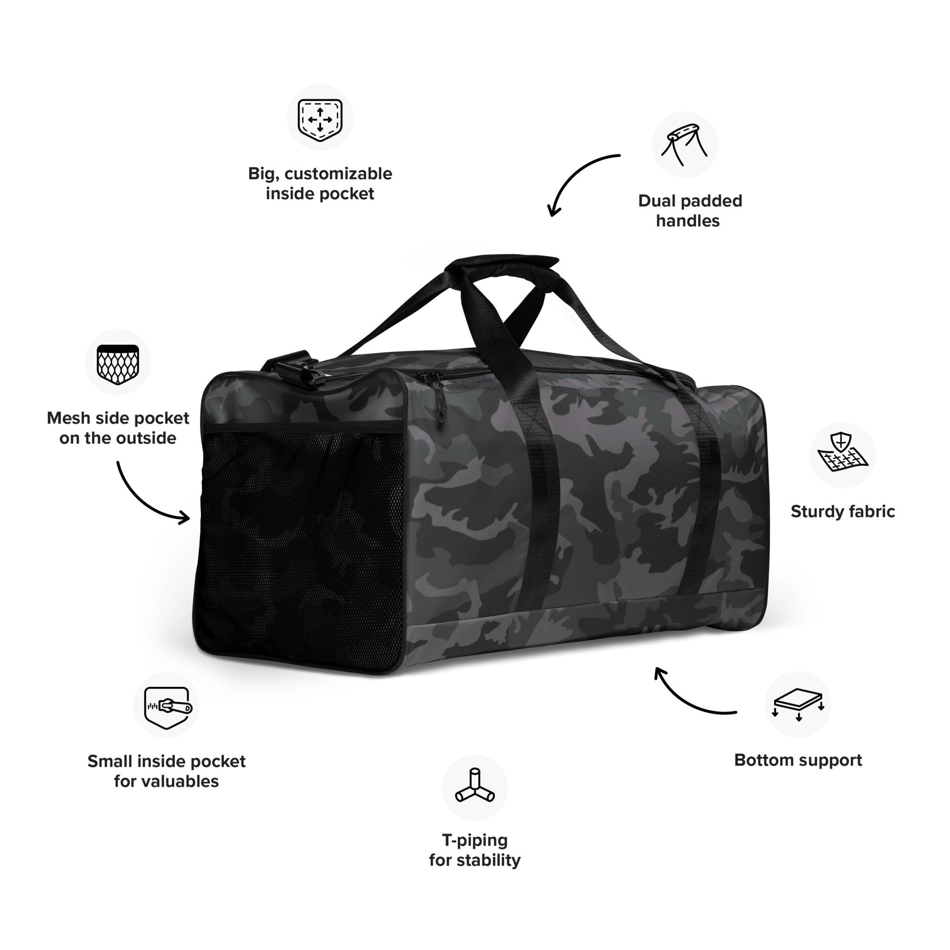 ERDL Black Urban CAMO Duffle Bag