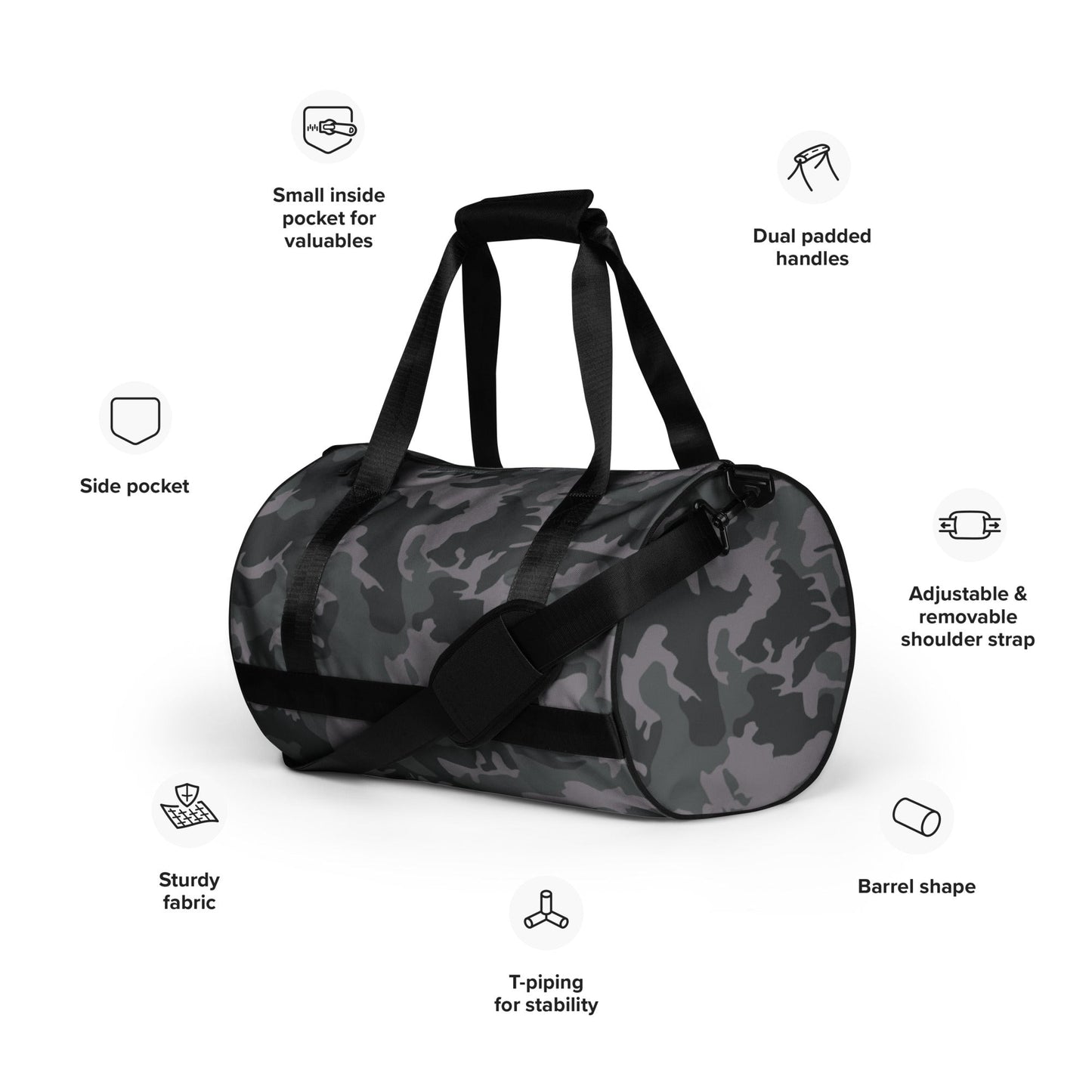 ERDL Black Urban CAMO gym bag - Gym Bags