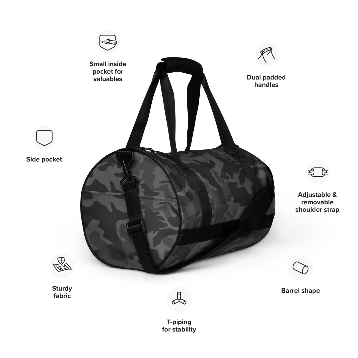 ERDL Black Urban CAMO gym bag - Gym Bags
