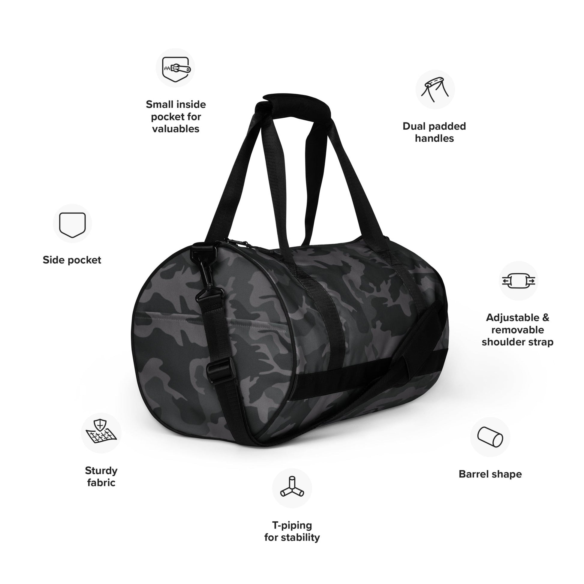 ERDL Black Urban CAMO gym bag - Gym Bags
