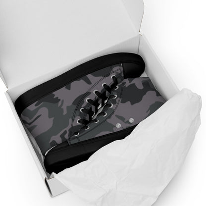 ERDL Black Urban CAMO Mens high top canvas shoes - High Top Canvas Shoes