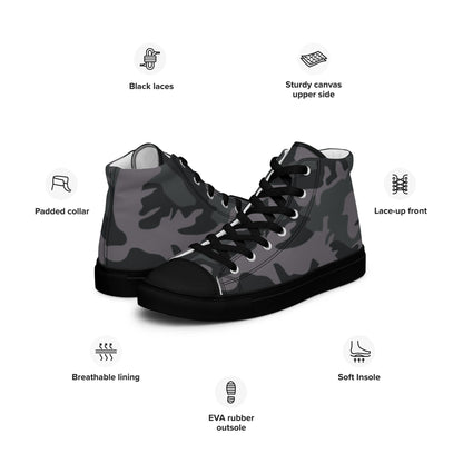 ERDL Black Urban CAMO Mens high top canvas shoes - High Top Canvas Shoes