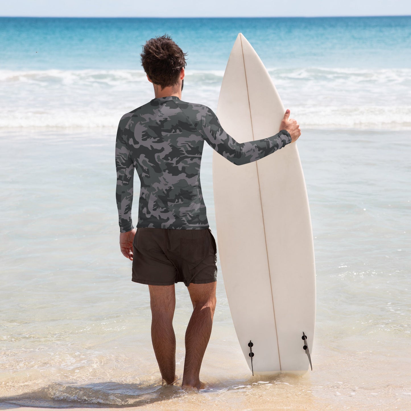 ERDL Black Urban CAMO Mens Long-Sleeve Rash Guard