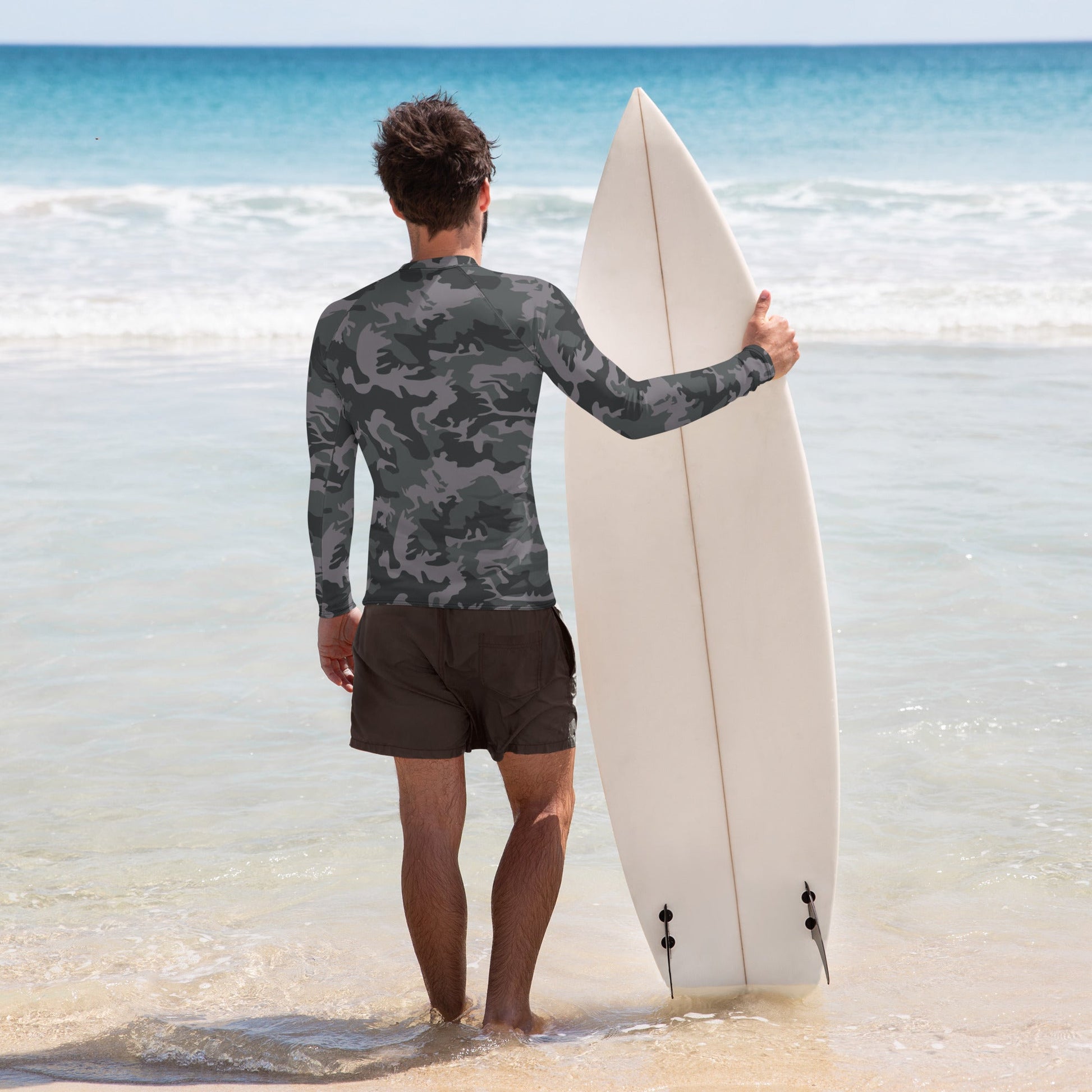 ERDL Black Urban CAMO Mens Long-Sleeve Rash Guard