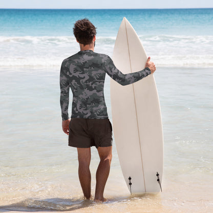 ERDL Black Urban CAMO Mens Long-Sleeve Rash Guard