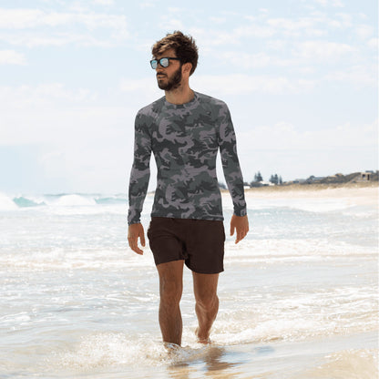 ERDL Black Urban CAMO Mens Long-Sleeve Rash Guard - XS