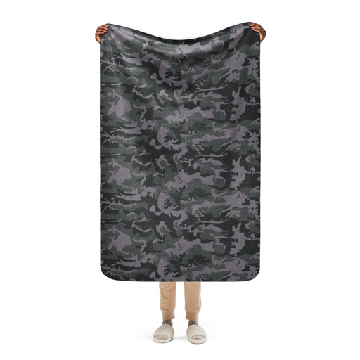 ERDL Black Urban CAMO Sherpa Blanket - 37″×57″