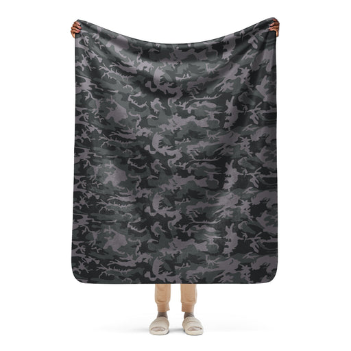 ERDL Black Urban CAMO Sherpa Blanket - 50″×60″