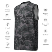 ERDL Black Urban CAMO Unisex Basketball Jersey