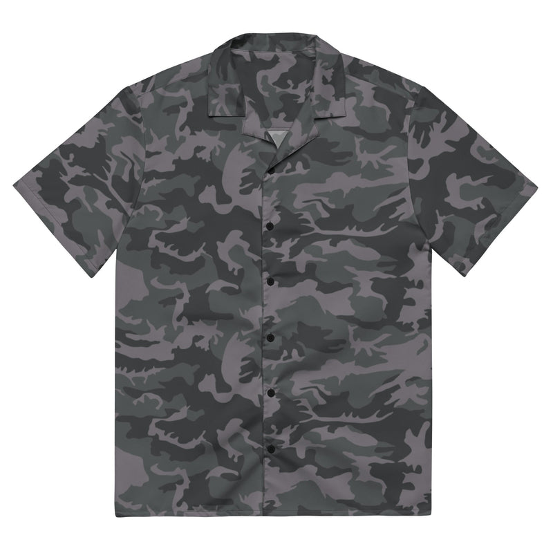 ERDL Black Urban CAMO Unisex Short-Sleeve Button Shirt - Button-Up