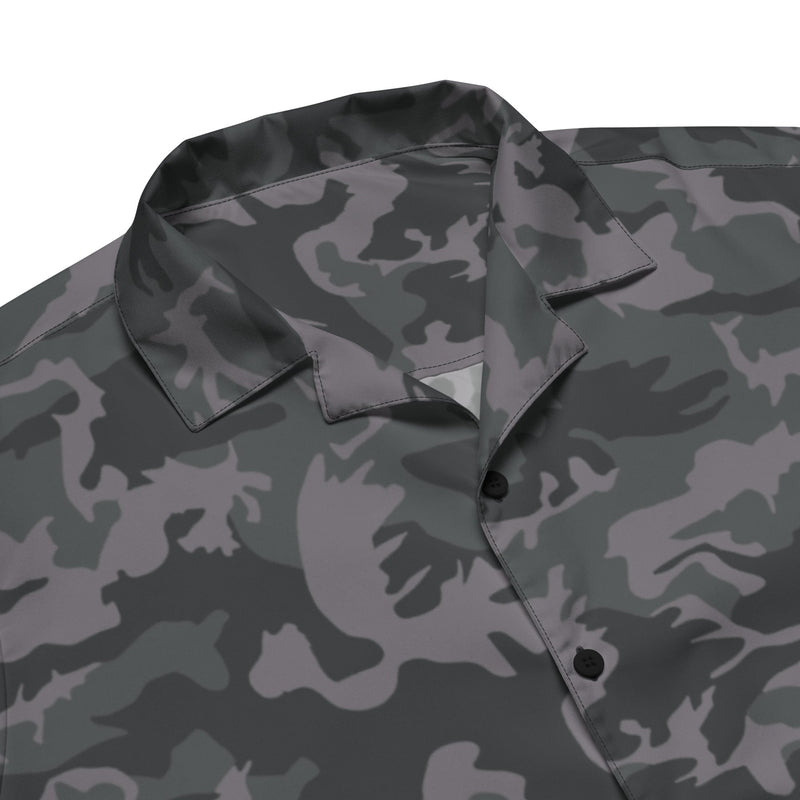 ERDL Black Urban CAMO Unisex Short-Sleeve Button Shirt - Button-Up